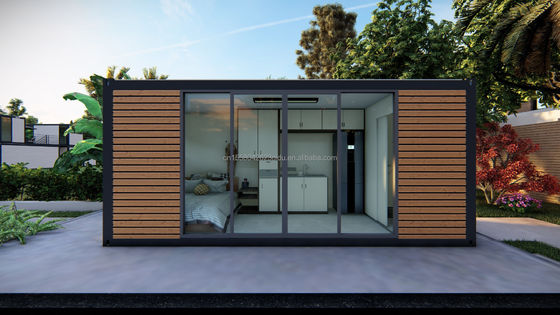 Prefabricated Modular Container Houten Huizen Container Vlak Verpakking Afneembare Luxe Huis 20ft Coffeeshop Moderne