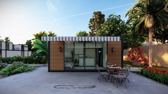 Prefabricated Modular Container Houten Huizen Container Vlak Verpakking Afneembare Luxe Huis 20ft Coffeeshop Moderne