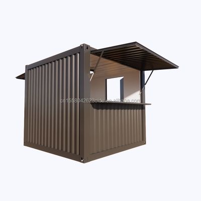 Custom Modern Design Koffie Kiosk 10ft Container Stijl met Aluminium Alloy Windows en Outdoor Steel Turn-Key Solution