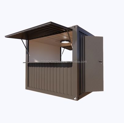 Custom Modern Design Koffie Kiosk 10ft Container Stijl met Aluminium Alloy Windows en Outdoor Steel Turn-Key Solution