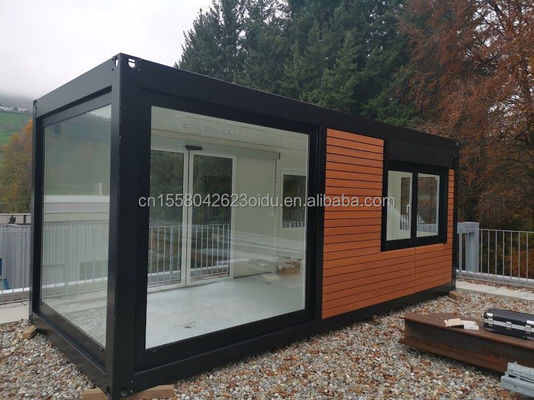 Prefabricated Modular Container Houten Huizen Container Vlak Verpakking Afneembare Luxe Huis 20ft Coffeeshop Moderne