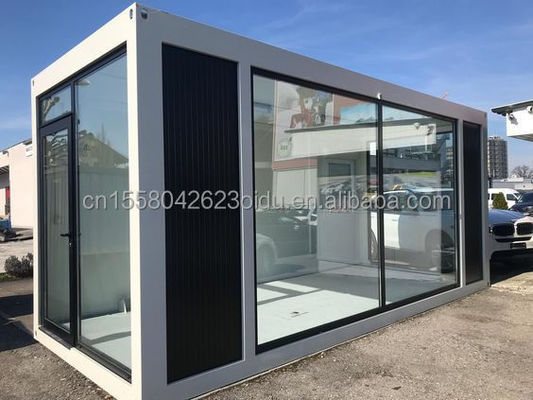 Muur 75mm Tuin Werkhuis Barbecue Bar 20ft Flat Packaging Container Mobiele huis voor familie Modern design stijl