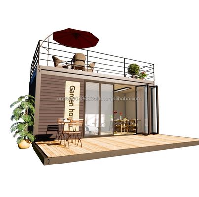Gegalvaniseerd stalen buiging 180g 20ft uitbreidbaar container huis plat pak staal frame modulair huis prefab sandwich paneel