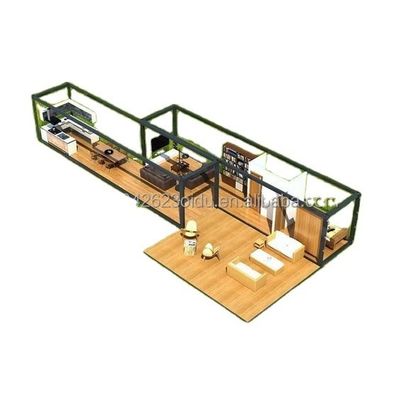 40ft Containerhuis Fast Constructed Steel Prefabricated Twee en Drie slaapkamers met Ensuite badkamer voor Hotels Residences