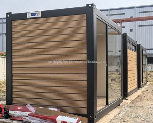 Hoofdstructuur Gegalvaniseerde stalen vierkantbuizen 10ft 20ft Prefab Container Houten huis voor kantoor Assembly House