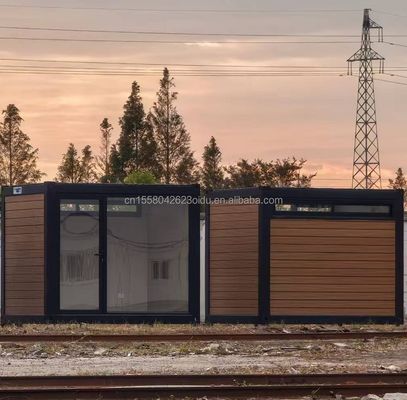 Hoofdstructuur Gegalvaniseerde stalen vierkantbuizen 10ft 20ft Prefab Container Houten huis voor kantoor Assembly House