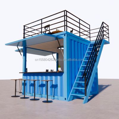 Gemodificeerde scheepvaartcontainer 10ft EU Mini Pop-up Shop voor Outdoor Fast-Food Restaurant Coffee Bar Convenience Store