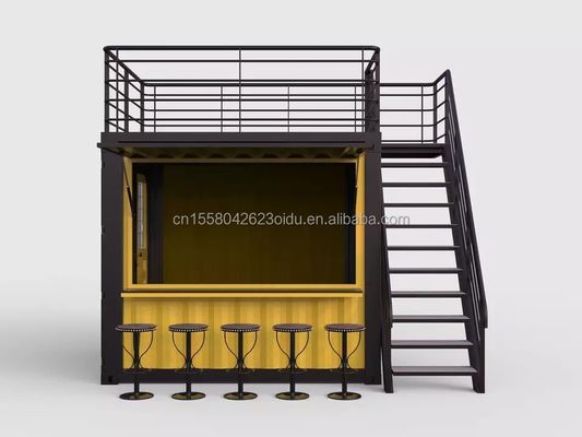 Houten Outdoor Customized Coffee Booth Mall Kiosk 10ft Container Shop voor Modern Hotel