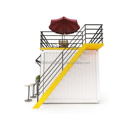 EU 10ft Mini Pop-up Shop Container Coffee Shop Bar Fastfood Restaurant Convenience Store met 50mm Wall Wave Sandwich Panel