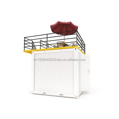 EU 10ft Mini Pop-up Shop Container Coffee Shop Bar Fastfood Restaurant Convenience Store met 50mm Wall Wave Sandwich Panel