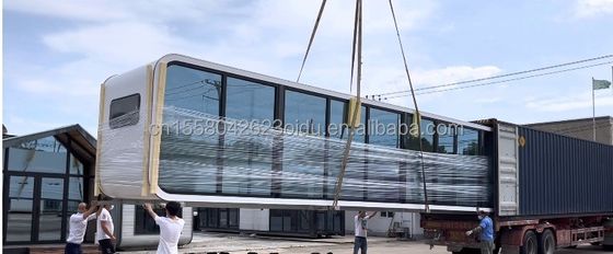 Chinese direct verkoopt container huizen voor tijdelijke woning 20ft staal luxe mobiele huis RV tuin hotel