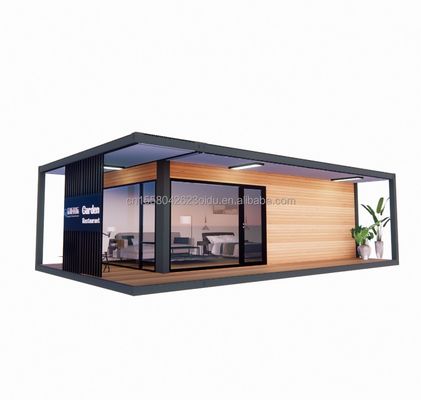 Modern ontwerp 20ft/40ft Prefab Container Huis met Houten Glas Huis