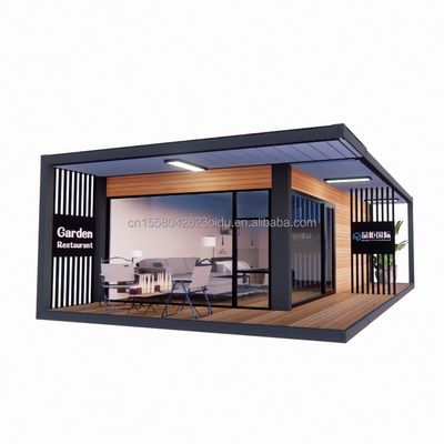 Modern ontwerp 20ft/40ft Prefab Container Huis met Houten Glas Huis