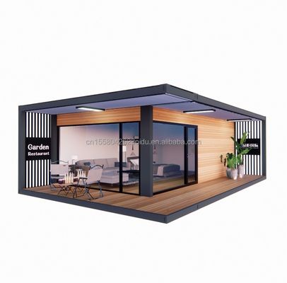 Modern ontwerp 20ft/40ft Prefab Container Huis met Houten Glas Huis