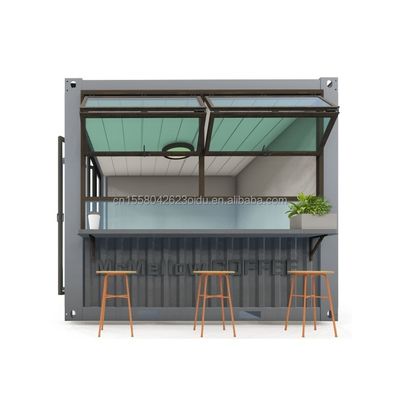 10ft Mini Pop-up Shop Container Koffieshop Bar Fastfood Restaurant Convenience Store met Aluminium Alloy Windows