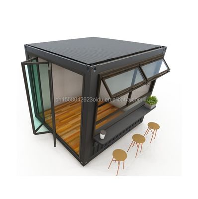 10ft Mini Pop-up Shop Container Koffieshop Bar Fastfood Restaurant Convenience Store met Aluminium Alloy Windows