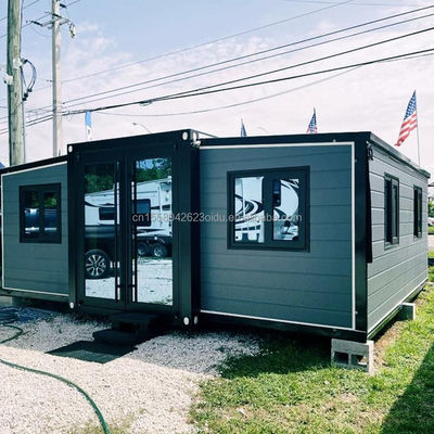 Woongebouw of kantoor 20ft uitbreidbaar containerhuis met twee slaapkamers en aluminiumalloy ramen in moderne stijl