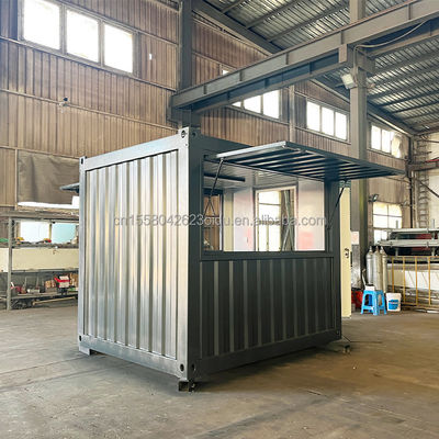 Prefab Shop Custom Pop Up Cafe Bar in 10ft en 20ft Container Coffee Shops met gegalvaniseerde stalen vierkant buizen