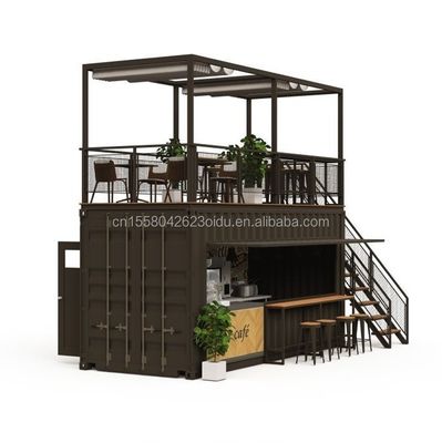 Stalen frame gegalvaniseerd stalen buigend 180g 20ft opvouwbaar luxe geprefabriceerde draagbare koffiecontainer voor producten