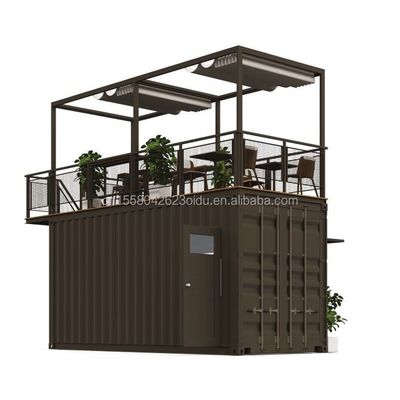 Stalen frame gegalvaniseerd stalen buigend 180g 20ft opvouwbaar luxe geprefabriceerde draagbare koffiecontainer voor producten