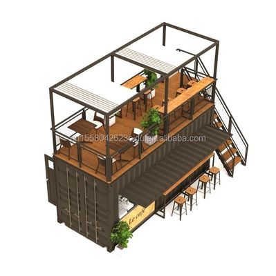 Stalen frame gegalvaniseerd stalen buigend 180g 20ft opvouwbaar luxe geprefabriceerde draagbare koffiecontainer voor producten