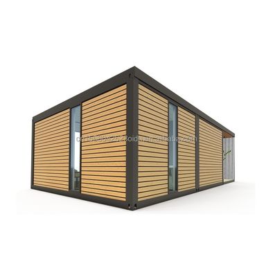 Buitenhouten houten container Huis Luxe Tuin Kleine woning met 2-3 slaapkamers voor gezinnen en hotels Aluminiumlegeringsvensters