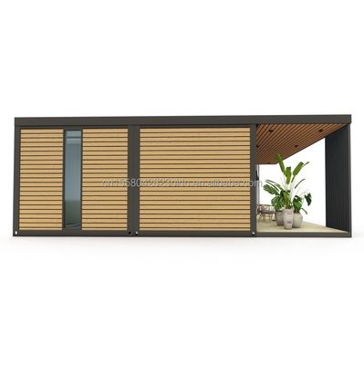 Buitenhouten houten container Huis Luxe Tuin Kleine woning met 2-3 slaapkamers voor gezinnen en hotels Aluminiumlegeringsvensters