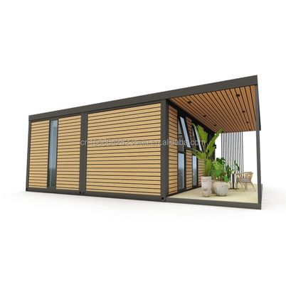 Buitenhouten houten container Huis Luxe Tuin Kleine woning met 2-3 slaapkamers voor gezinnen en hotels Aluminiumlegeringsvensters