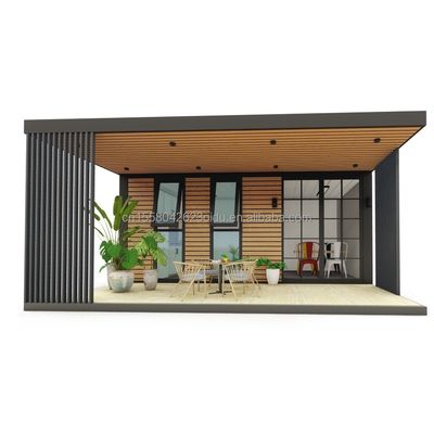 Buitenhouten houten container Huis Luxe Tuin Kleine woning met 2-3 slaapkamers voor gezinnen en hotels Aluminiumlegeringsvensters