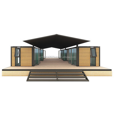 40ft groot containerhuis voor hotels en plattelandsbewoners Hout geprefabriceerd staal werkplaats/leslokaal sandwichpaneel