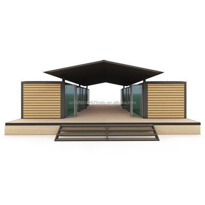 40ft groot containerhuis voor hotels en plattelandsbewoners Hout geprefabriceerd staal werkplaats/leslokaal sandwichpaneel