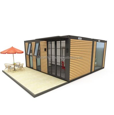 20ft of 40ft draagbare kleine woning geprefabriceerde villa van licht staal modulaire prefab huizen met gegalvaniseerde stalen vierkantbuizen