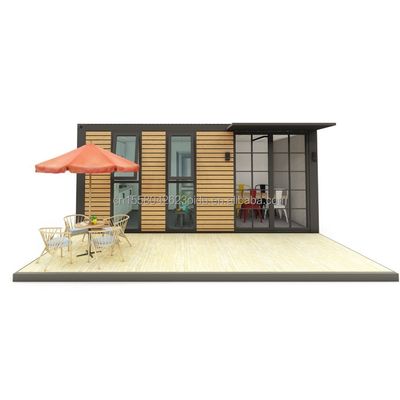 20ft of 40ft draagbare kleine woning geprefabriceerde villa van licht staal modulaire prefab huizen met gegalvaniseerde stalen vierkantbuizen
