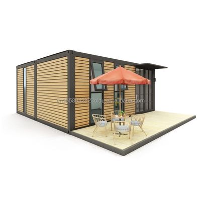 20ft of 40ft draagbare kleine woning geprefabriceerde villa van licht staal modulaire prefab huizen met gegalvaniseerde stalen vierkantbuizen