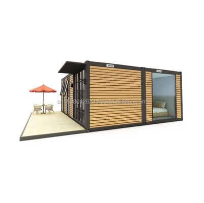 20ft of 40ft draagbare kleine woning geprefabriceerde villa van licht staal modulaire prefab huizen met gegalvaniseerde stalen vierkantbuizen