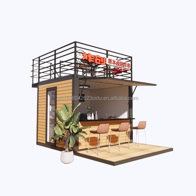 10ft Modern Design Fast Food Mini Pop-Up Shop Flat Pack Steel Container voor Carport in Outdoor Cafe Coffee Bar Carport