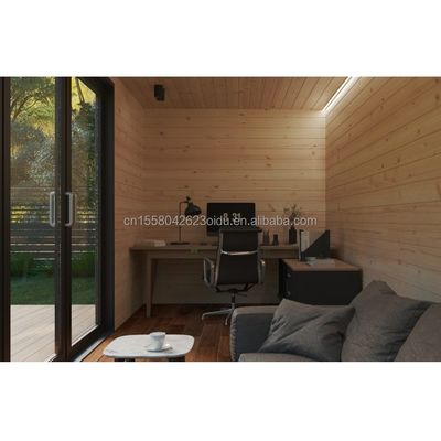Gepersonaliseerde kleine houten metalen magazijn moderne uitbreidbare container geprefabriceerd huis voor buiten staal sandwichpaneel