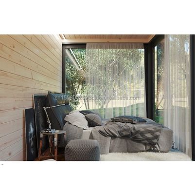 Gepersonaliseerde kleine houten metalen magazijn moderne uitbreidbare container geprefabriceerd huis voor buiten staal sandwichpaneel