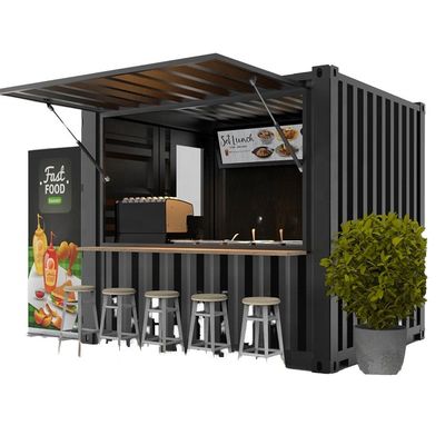 Kleine Taverne Koffiewinkel Mobiele Taverne Aanpasbare Moderne geprefabriceerde stalen huizen voor afneembare vervoerbare woning