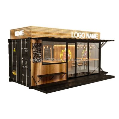 Modern ontwerp geprefabriceerd containerhuis voor kantoor/buiten Galvaniseerd stalen buigwerk 180g Tiny Prefab Home Tuinhuis