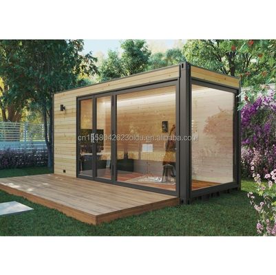 Houten fundering Kleine woning op staalconstructie Containerhuis Draagbaar prefab Modern ontwerp voor hotel