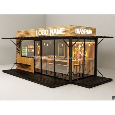 Modern ontwerp geprefabriceerd containerhuis voor kantoor/buiten Galvaniseerd stalen buigwerk 180g Tiny Prefab Home Tuinhuis