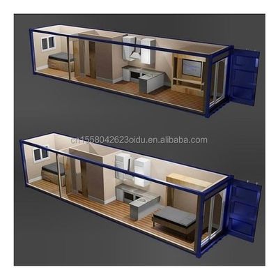 Modern ontwerp geprefabriceerd containerhuis voor kantoor/buiten Galvaniseerd stalen buigwerk 180g Tiny Prefab Home Tuinhuis
