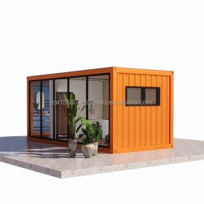 Buiten staal en sandwich paneel Flat Pack Container Huis met badkamer Gemaakt van 20ft/40ft