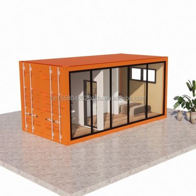 Buiten staal en sandwich paneel Flat Pack Container Huis met badkamer Gemaakt van 20ft/40ft
