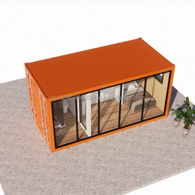 Buiten staal en sandwich paneel Flat Pack Container Huis met badkamer Gemaakt van 20ft/40ft