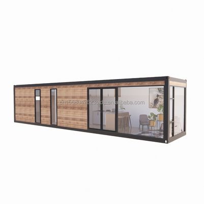 20ft 40ft Prefab Container Huizen Modern Design Houten Kleur Prefab Huizen Voor Paren Gezinnen Hotels Buiten