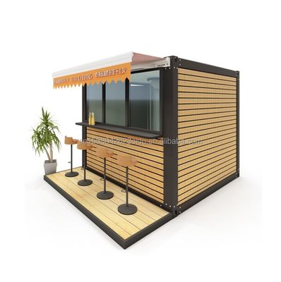 Mobiele staalconstructie Houten winkel Vinnige verkoop Booth Direct Home Bar Koffieshop