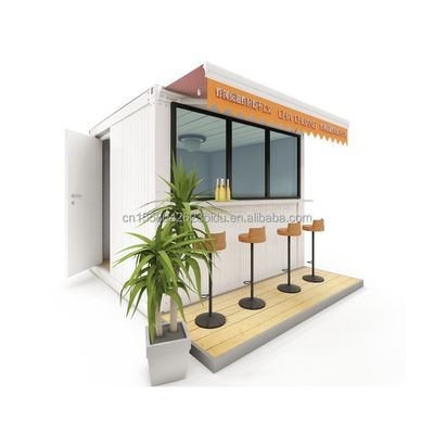 Mobiele staalconstructie Houten winkel Vinnige verkoop Booth Direct Home Bar Koffieshop