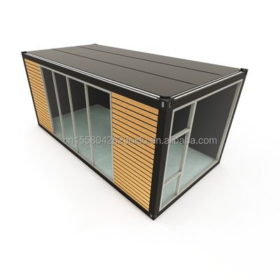 20ft 40ft Prefab Container Huizen Modern Design Houten Kleur Prefab Huizen Voor Paren Gezinnen Hotels Buiten